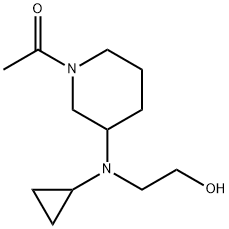 1-{3-[Cyclopropyl-(2-hydroxy-ethyl)-aMino]-piperidin-1-yl}-ethanone Structure