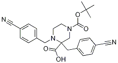 1-tert-butyl3-(4-cyanobenzyl)4-(4-cyanobenzyl)piperazine-1,3-dicarboxylate