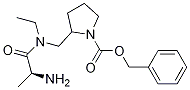 2-{[((S)-2-AMino-propionyl)-ethyl-aMino]-Methyl}-pyrrolidine-1-carboxylic acid benzyl ester Structure