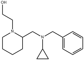 2-{2-[(Benzyl-cyclopropyl-aMino)-Methyl]-piperidin-1-yl}-ethanol 化学構造式