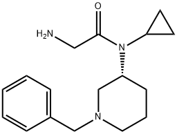 2-AMino-N-((R)-1-benzyl-piperidin-3-yl)-N-cyclopropyl-acetaMide 化学構造式