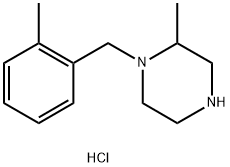 2-Methyl-1-(2-Methyl-benzyl)-piperazine hydrochloride Structure