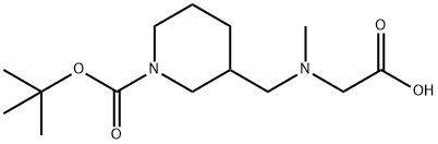 3-[(CarboxyMethyl-Methyl-aMino)-Methyl]-piperidine-1-carboxylic acid tert-butyl ester 化学構造式