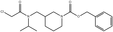 3-{[(2-Chloro-acetyl)-isopropyl-aMino]-Methyl}-piperidine-1-carboxylic acid benzyl ester Struktur
