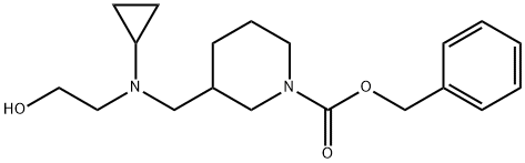 3-{[Cyclopropyl-(2-hydroxy-ethyl)-aMino]-Methyl}-piperidine-1-carboxylic acid benzyl ester 结构式