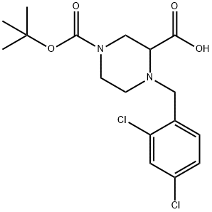 4-(2,4-Dichloro-benzyl)-piperazine-1,3-dicarboxylic acid 1-tert-butyl ester|4-(2,4-二氯-苄基)-哌嗪-1,3-二羧酸1-叔丁酯