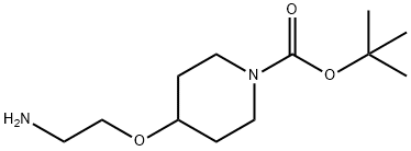4-(2-AMino-ethoxy)-piperidine-1-carboxylic acid tert-butyl ester Structure