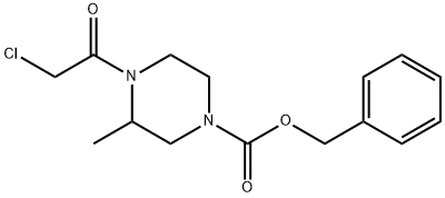 4-(2-Chloro-acetyl)-3-Methyl-piperazine-1-carboxylic acid benzyl ester Struktur