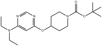 4-(6-DiethylaMino-pyriMidin-4-yloxy)-piperidine-1-carboxylic acid tert-butyl ester Structure