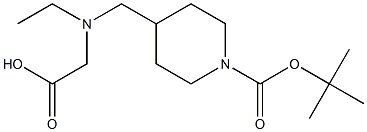 4-[(CarboxyMethyl-ethyl-aMino)-Methyl]-piperidine-1-carboxylic acid tert-butyl ester Structure