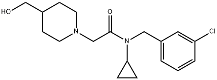 N-(3-Chloro-benzyl)-N-cyclopropyl-2-(4-hydroxyMethyl-piperidin-1-yl)-acetaMide Structure