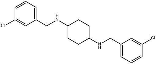 N,N'-Bis-(3-chloro-benzyl)-cyclohexane-1,4-diaMine 化学構造式