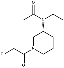 N-[(R)-1-(2-Chloro-acetyl)-piperidin-3-yl]-N-ethyl-acetaMide,1354003-42-1,结构式