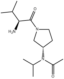 N-[(S)-1-((S)-2-AMino-3-Methyl-butyryl)-pyrrolidin-3-yl]-N-isopropyl-acetaMide Struktur