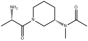 N-[(S)-1-((S)-2-AMino-propionyl)-piperidin-3-yl]-N-Methyl-acetaMide 化学構造式