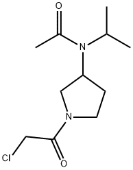 N-[1-(2-Chloro-acetyl)-pyrrolidin-3-yl]-N-isopropyl-acetaMide 化学構造式