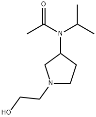 N-[1-(2-Hydroxy-ethyl)-pyrrolidin-3-yl]-N-isopropyl-acetaMide Struktur