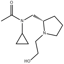 N-Cyclopropyl-N-[(S)-1-(2-hydroxy-ethyl)-pyrrolidin-2-ylMethyl]-acetaMide 化学構造式