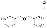 3-(2-甲基-苄氧基甲基)-哌啶盐酸盐,1185303-83-6,结构式