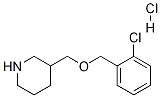 3-(2-氯苄氧甲基)-哌啶盐酸盐 结构式