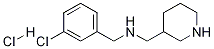 (3-Chloro-benzyl)-piperidin-3-ylmethyl-amine hydrochloride Structure