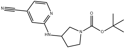 3-(4-Cyano-pyridin-2-ylamino)-pyrrolidine-1-carboxylic acid tert-butylester 结构式