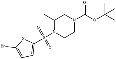 4-(5-Bromo-thiophene-2-sulfonyl)-3-methyl-piperazine-1-carboxylic acid tert-butyl ester Structure