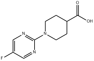 1-(5-氟嘧啶-2-基)-哌啶-4-羧酸,1261229-85-9,结构式