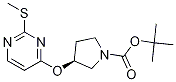 (S)-3-(2-Methylsulfanyl-pyrimidin-4-yloxy)-pyrrolidine-1-carboxylic acid tert-butyl ester Struktur