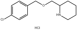 2-(4-Chloro-benzyloxymethyl)-piperidine hydrochloride 化学構造式