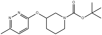 3-(6-Methyl-pyridazin-3-yloxy)-piperidine-1-carboxylic acid tert-butylester 化学構造式