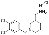 [1-(3,4-Dichloro-benzyl)-piperidin-3-yl]-methyl-amine hydrochloride Structure