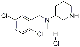 (2,5-Dichloro-benzyl)-methyl-piperidin-3-yl-amine hydrochloride Structure