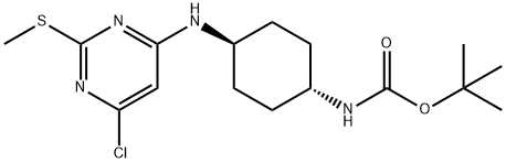 (1R,4R)-[4-(6-Chloro-2-Methylsulfanyl-pyriMidin-4-ylaMino)-cyclohexyl]-carbaMic acid tert-butyl ester Struktur