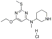 (6-乙氧基-2-甲硫基-嘧啶-4-基)-甲基-哌啶-3-基-胺盐酸盐 结构式