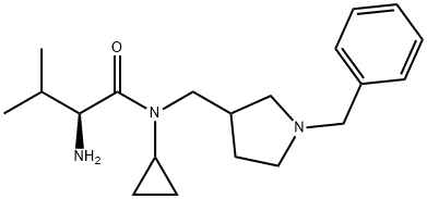 (S)-2-AMino-N-(1-benzyl-pyrrolidin-3-ylMethyl)-N-cyclopropyl-3-Methyl-butyraMide,1354029-22-3,结构式