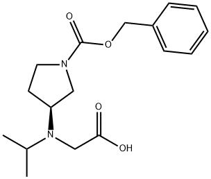 (S)-3-(CarboxyMethyl-isopropyl-aMino)-pyrrolidine-1-carboxylic acid benzyl ester 结构式