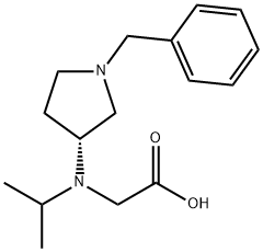 [((R)-1-Benzyl-pyrrolidin-3-yl)-isopropyl-aMino]-acetic acid Struktur