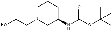 [(R)-1-(2-Hydroxy-ethyl)-piperidin-3-yl]-carbaMic acid tert-butyl ester Struktur