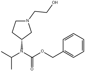 [(R)-1-(2-Hydroxy-ethyl)-pyrrolidin-3-yl]-isopropyl-carbaMic acid benzyl ester 结构式