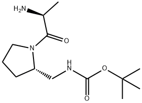 [(S)-1-((S)-2-AMino-propionyl)-pyrrolidin-2-ylMethyl]-carbaMic acid tert-butyl ester 化学構造式