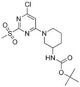 [1-(6-Chloro-2-Methanesulfonyl-pyriMidin-4-yl)-piperidin-3-yl]-carbaMic acid tert-butyl ester Struktur