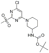 [1-(6-氯-2-甲磺酰-嘧啶-4-基)-哌啶-3-基]-氨基甲酸叔丁基酯,1289387-11-6,结构式