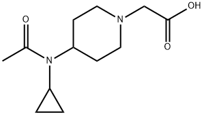 [4-(Acetyl-cyclopropyl-aMino)-piperidin-1-yl]-acetic acid 化学構造式