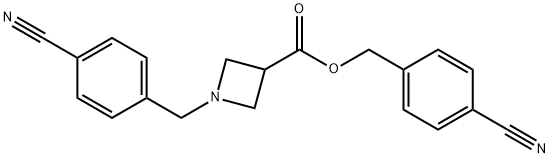 1-(4-Cyano-benzyl)-azetidine-3-carboxylic acid 4-cyano-benzyl ester Structure