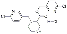 1-(6-Chloro-pyridin-3-ylMethyl)-piperazine-2-carboxylic acid 6-chloro-pyridin-3-ylMethyl ester hydrochloride Struktur
