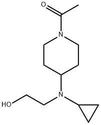 1-{4-[Cyclopropyl-(2-hydroxy-ethyl)-aMino]-piperidin-1-yl}-ethanone 结构式