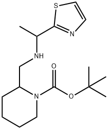 2-[(1-Thiazol-2-yl-ethylaMino)-Methyl]-piperidine-1-carboxylic acid tert-butyl ester|2-[(1-噻唑-2-基-乙基氨基)-甲基]-哌啶-1-羧酸叔丁基酯