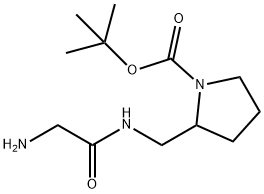 2-[(2-AMino-acetylaMino)-Methyl]-pyrrolidine-1-carboxylic acid tert-butyl ester 结构式