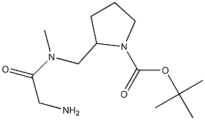 2-{[(2-AMino-acetyl)-Methyl-aMino]-Methyl}-pyrrolidine-1-carboxylic acid tert-butyl ester 结构式